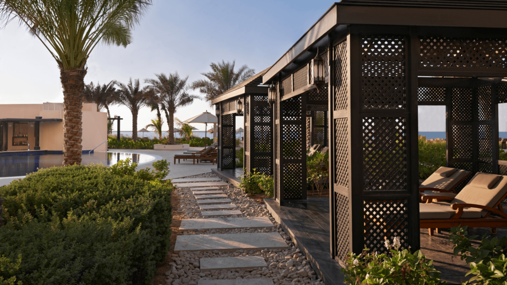 Waldorf Astoria Ras Al Khaimah Poolside Cabana Dec 2013